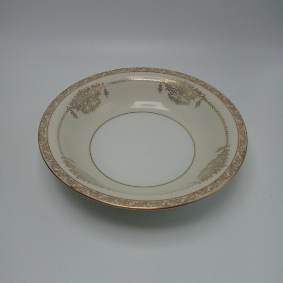 Noritake Bancroft Gold Trimmed Floral Basket Bowl 5481 Vintage - Picture 1 of 15